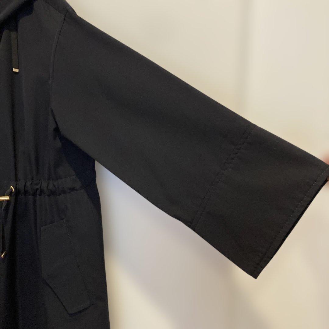 m*i様 ANAYI ブラック フード、ライナー付きミドル丈コート　36