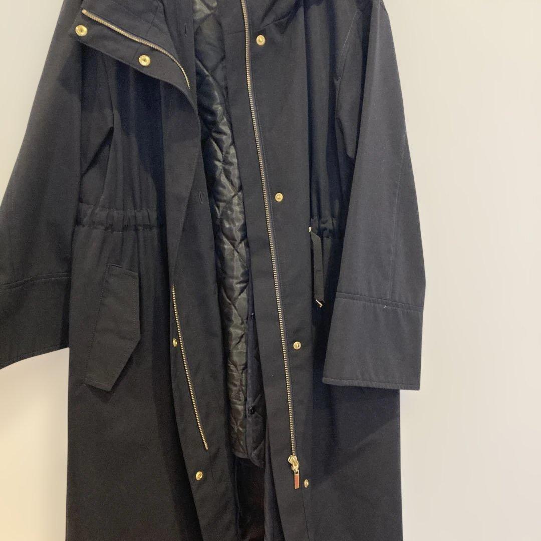 m*i様 ANAYI ブラック フード、ライナー付きミドル丈コート　36