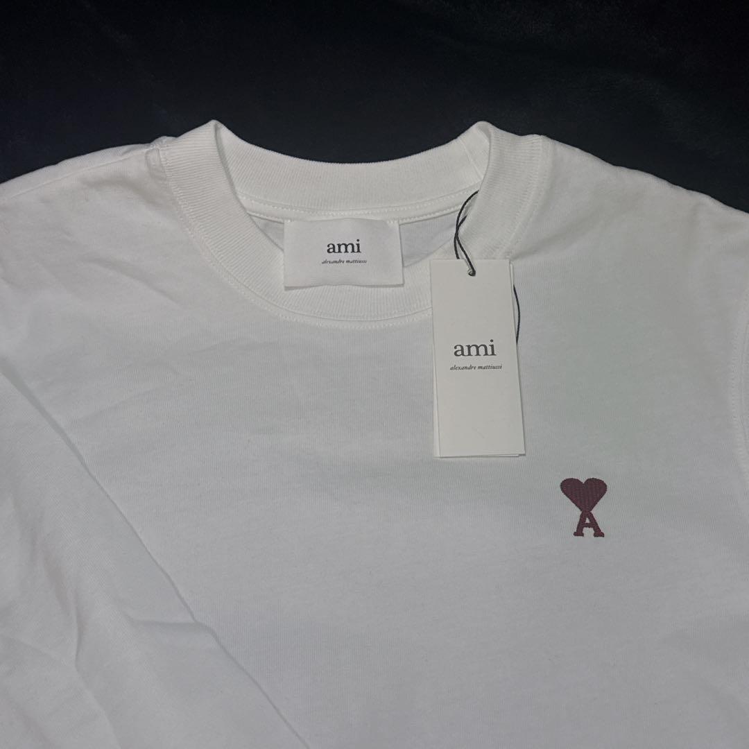 新品 ami paris アミパリス ハートロゴ uts205 726 ロングT