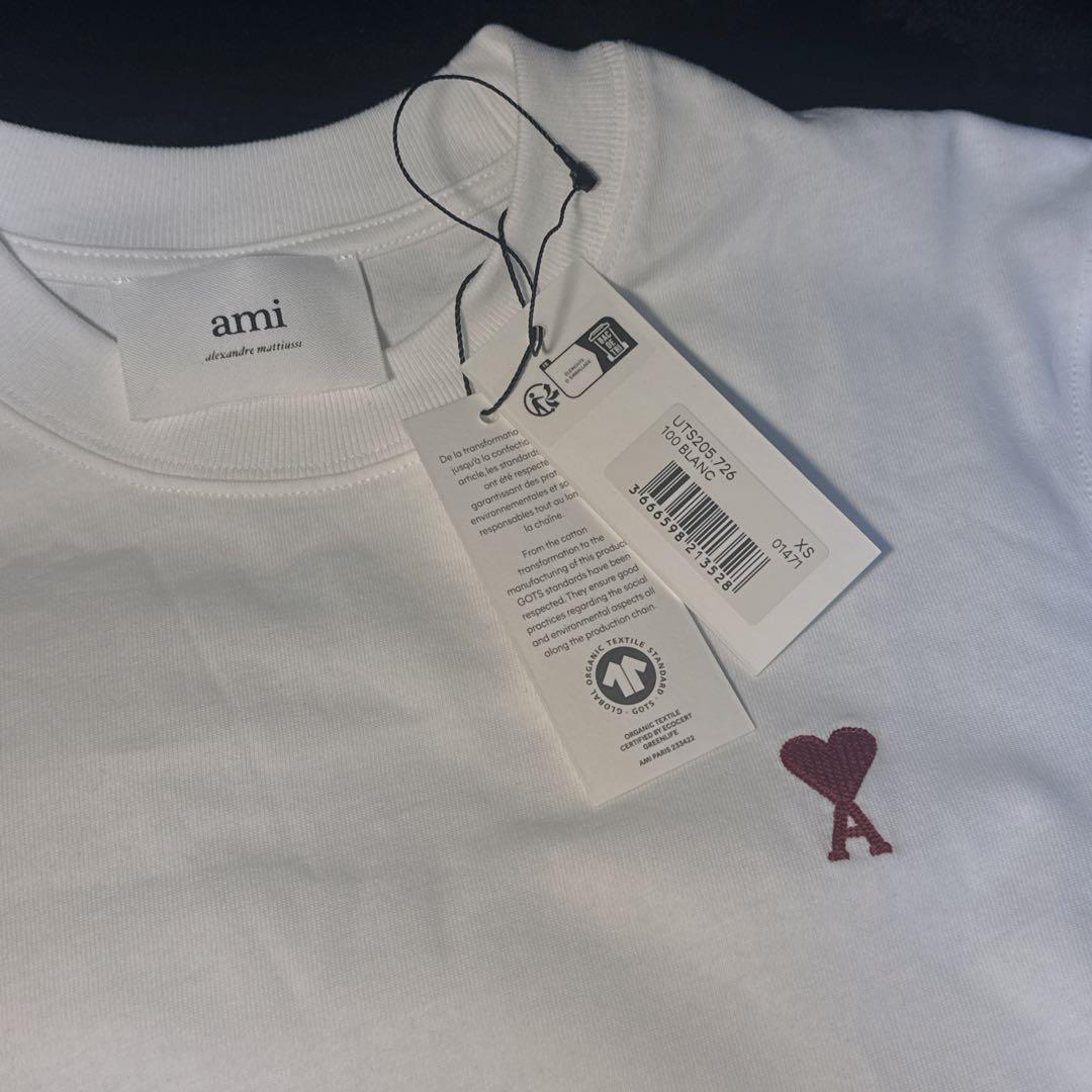 新品 ami paris アミパリス ハートロゴ uts205 726 ロングT