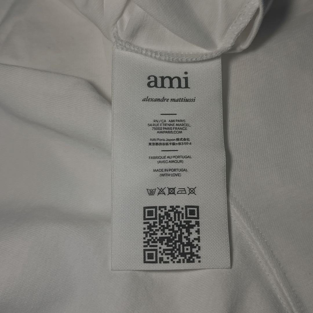 新品 ami paris アミパリス ハートロゴ uts205 726 ロングT