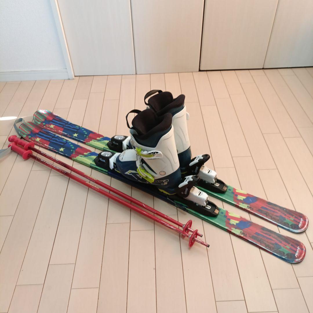 ■子供用スキー4点セット■板116/靴20.0〜21.5■