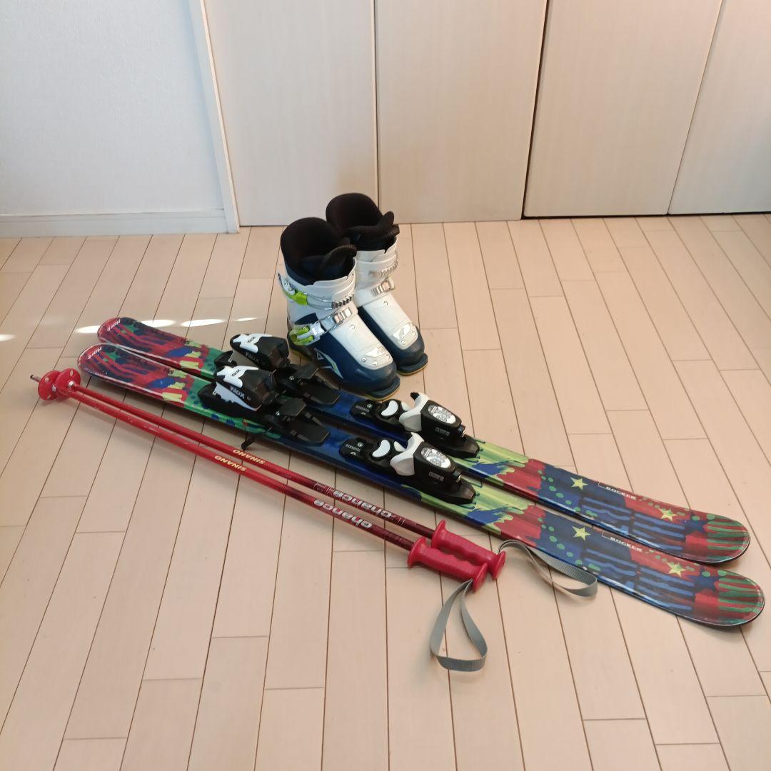 ■子供用スキー4点セット■板116/靴20.0〜21.5■