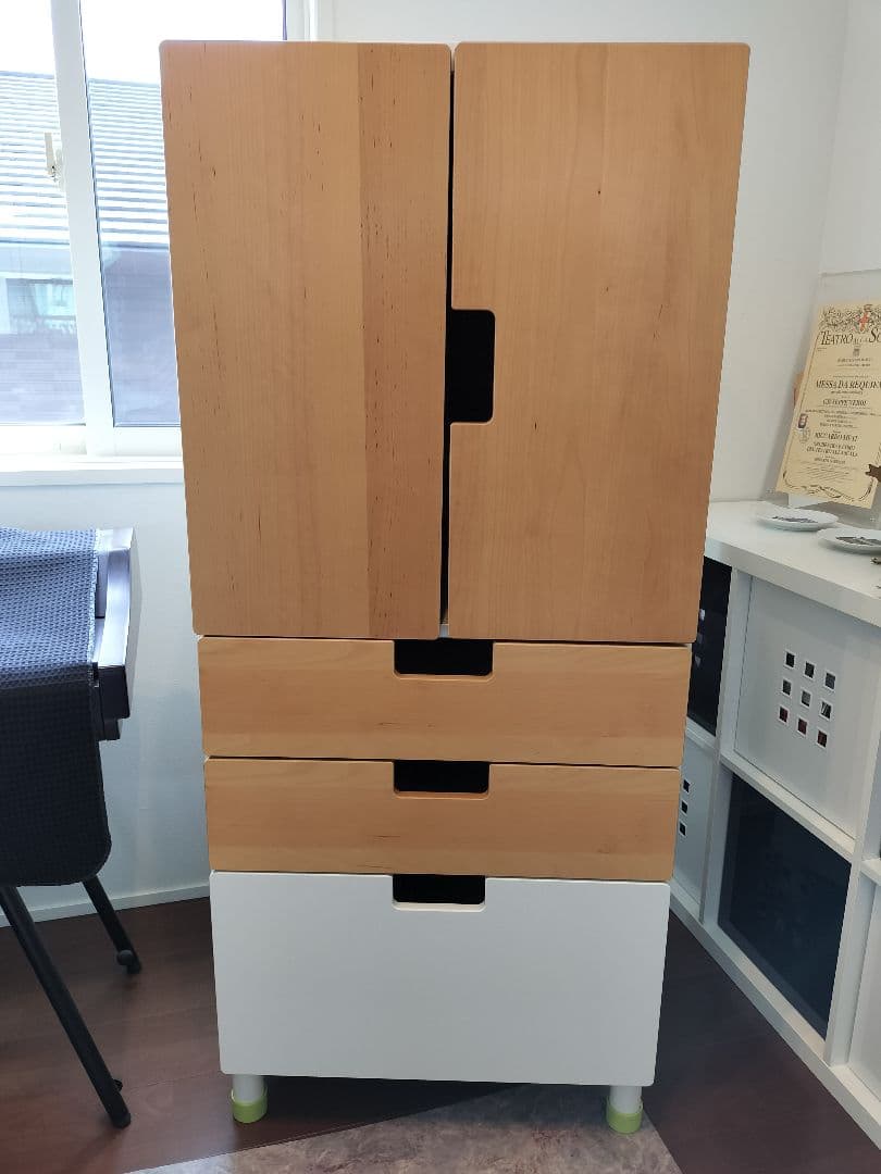 送料込:美品★IKEAイケアStuvaMaladキッズワードローブ※引取は割引