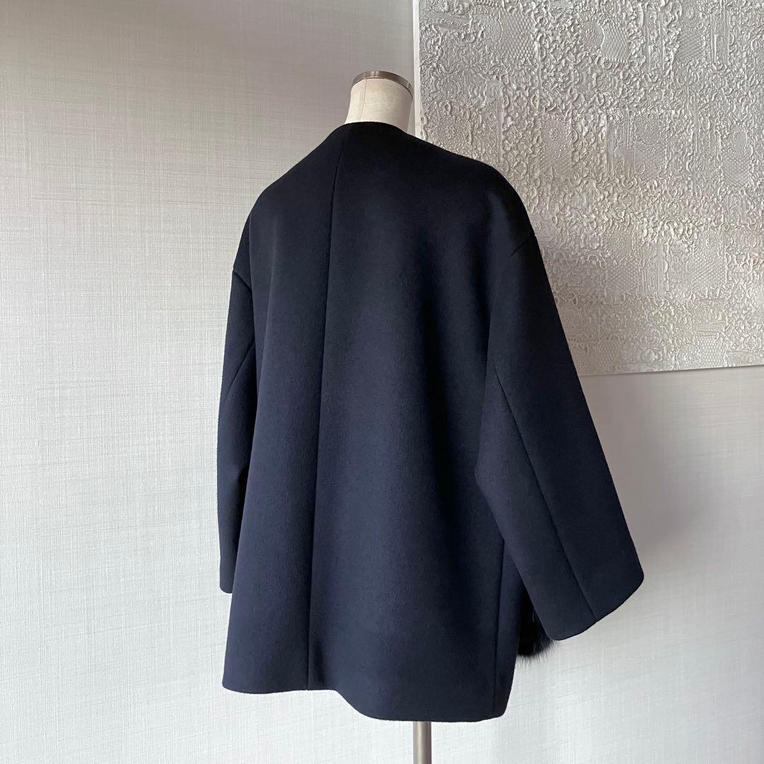 美品☆定価16.5万UNITED ARROWSファーポケット コート 36