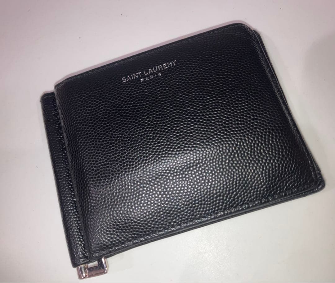 最終値下げ　美品　SAINT LAURENT ブラック マネークリップ