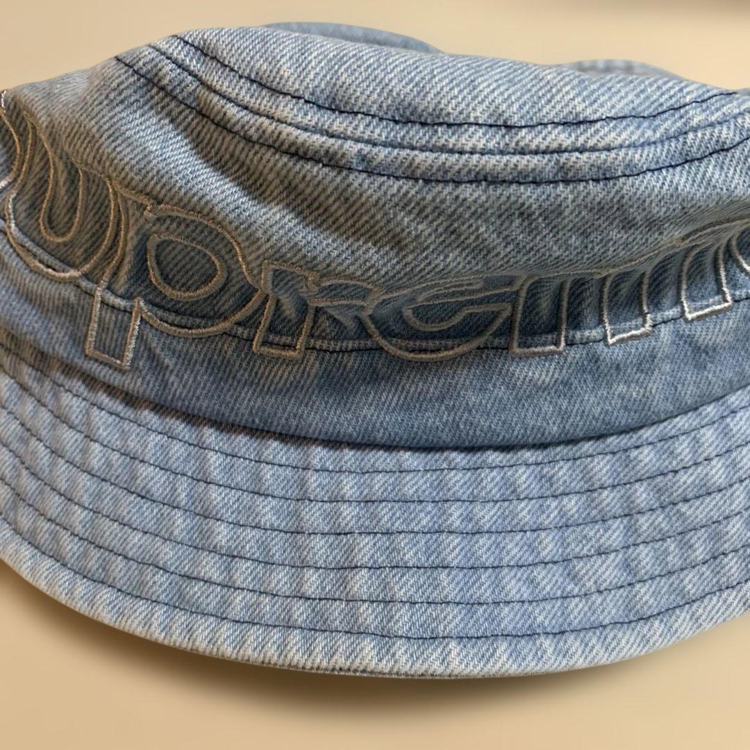 帽子 Supreme Outline Crusher Denim bucket hat