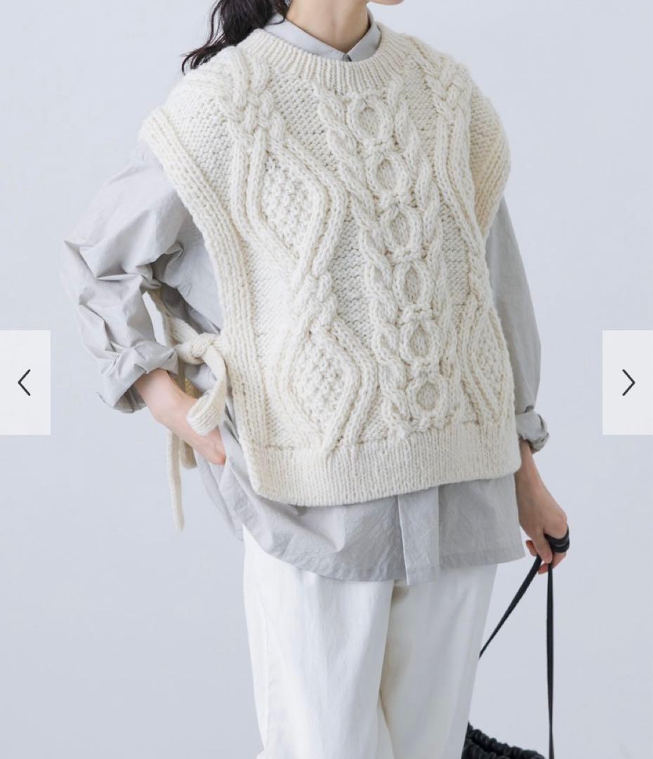 新品タグ付◆ IVORY かぐれ ペルーアランニットベスト　DOORS