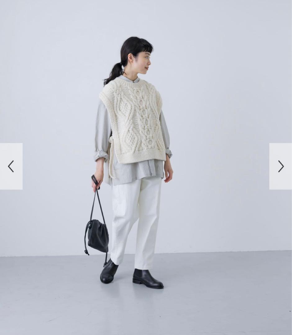 新品タグ付◆ IVORY かぐれ ペルーアランニットベスト　DOORS