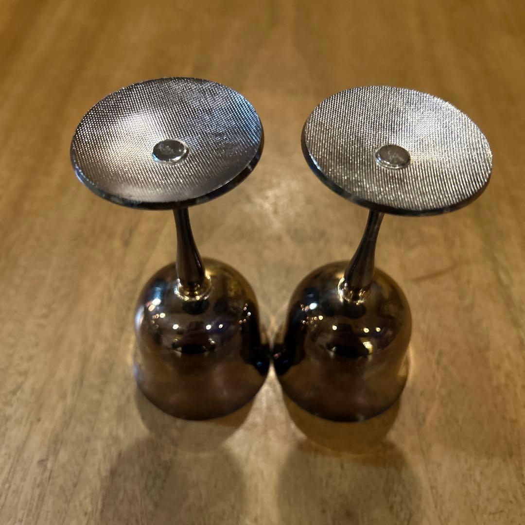 純銀　葡萄装飾　リキュールグラス　ビンテージ　ペア