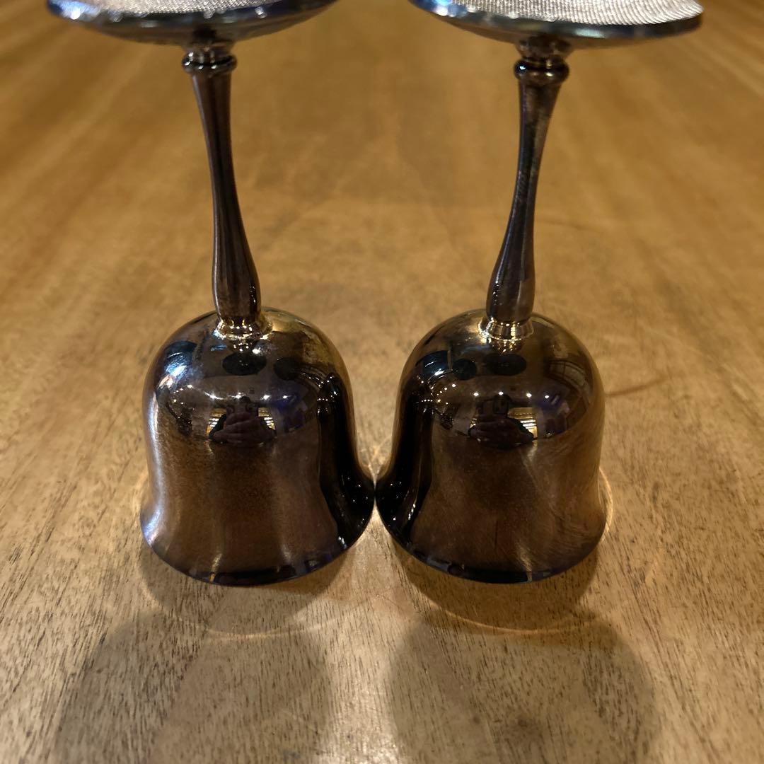 純銀　葡萄装飾　リキュールグラス　ビンテージ　ペア