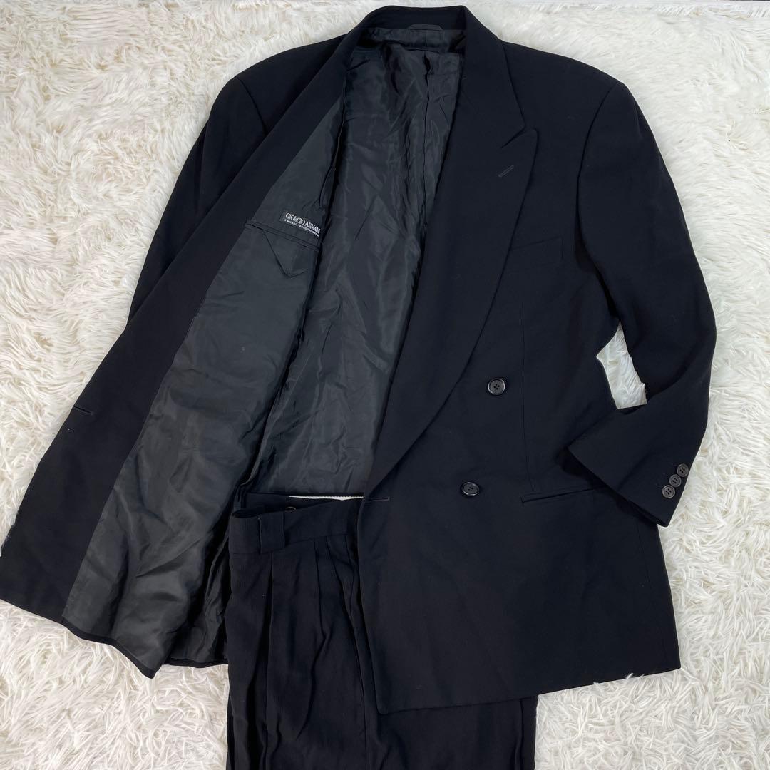 ジョルジオアルマーニ ダブルスーツ ブラック 菅田将暉