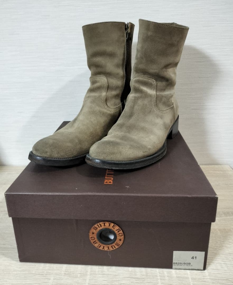 中古 BUTTERO ブッテロ B825 ショート ペコス ブーツ 41