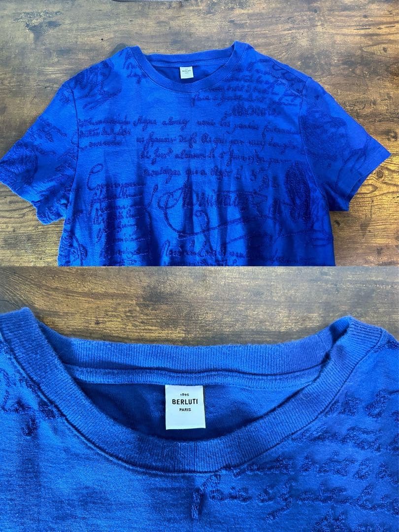 極美品　約9.2万円 Berluti スクリット コットン Tシャツ S