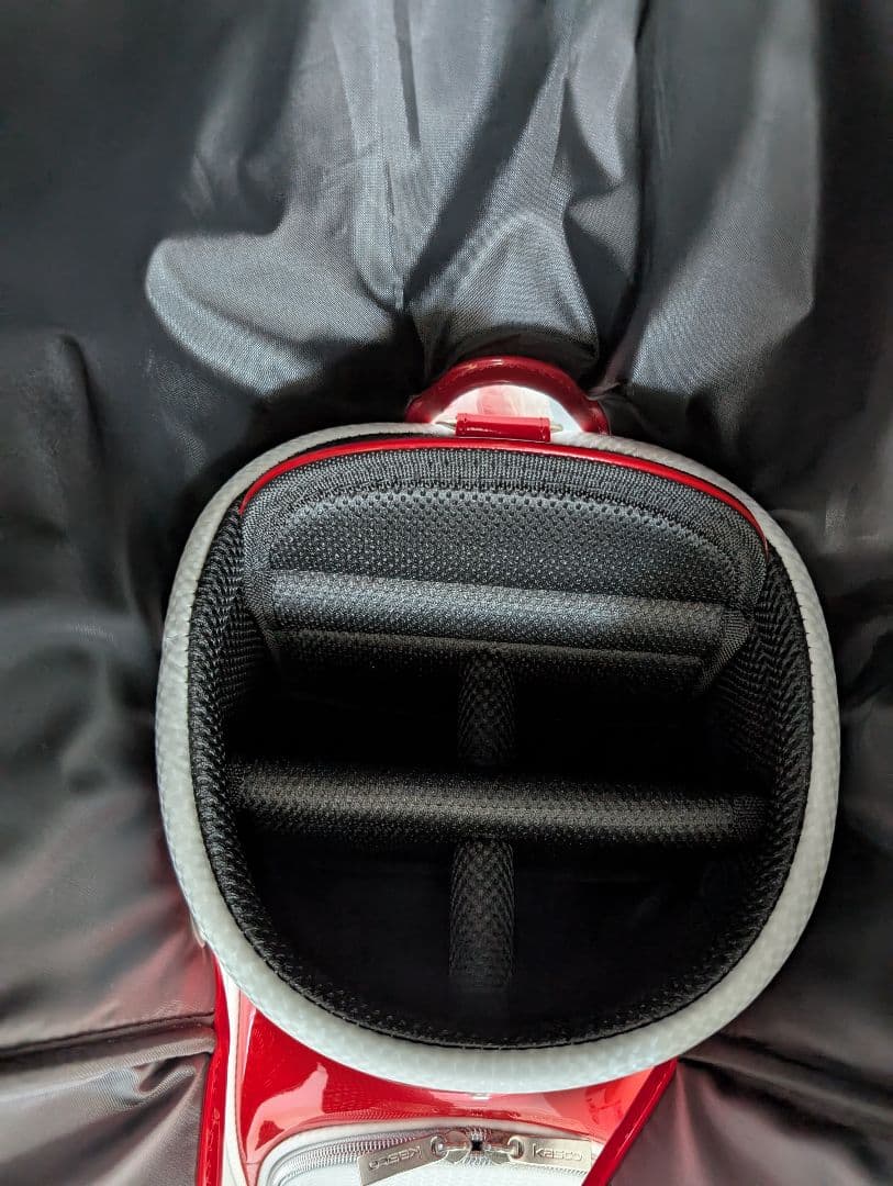 Kasco キャディバッグ 赤/白