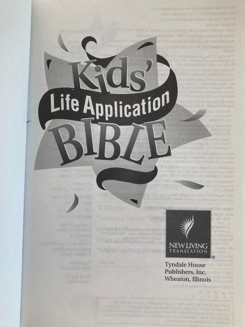 Kids life application bible 子供英語聖書