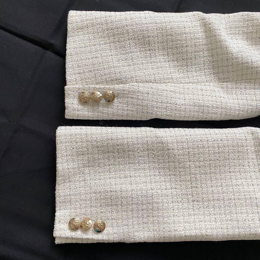 【人気完売・未使用級】セルフォード　パイピングショートジャケット　ツイード