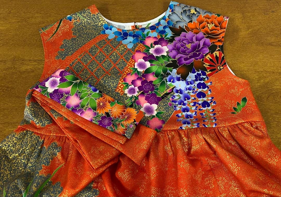 3235 着物　リメイク　ドレス　ワンピース