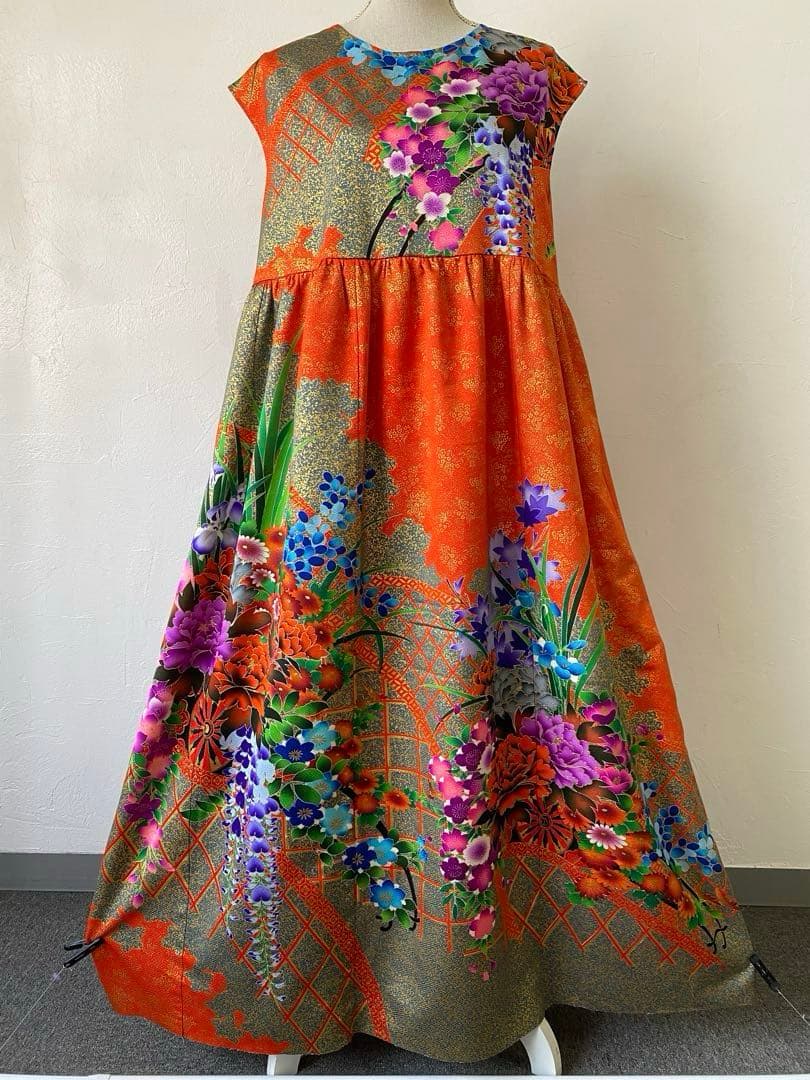 3235 着物　リメイク　ドレス　ワンピース