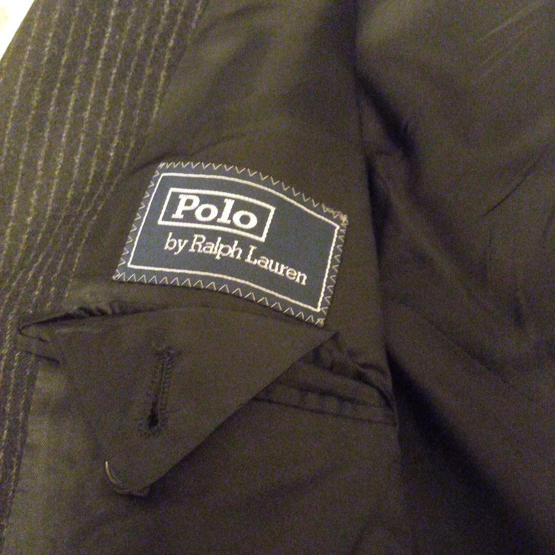 ポロラルフローレン 　チャコールグレーフランネル スーツ【イタリア製】
