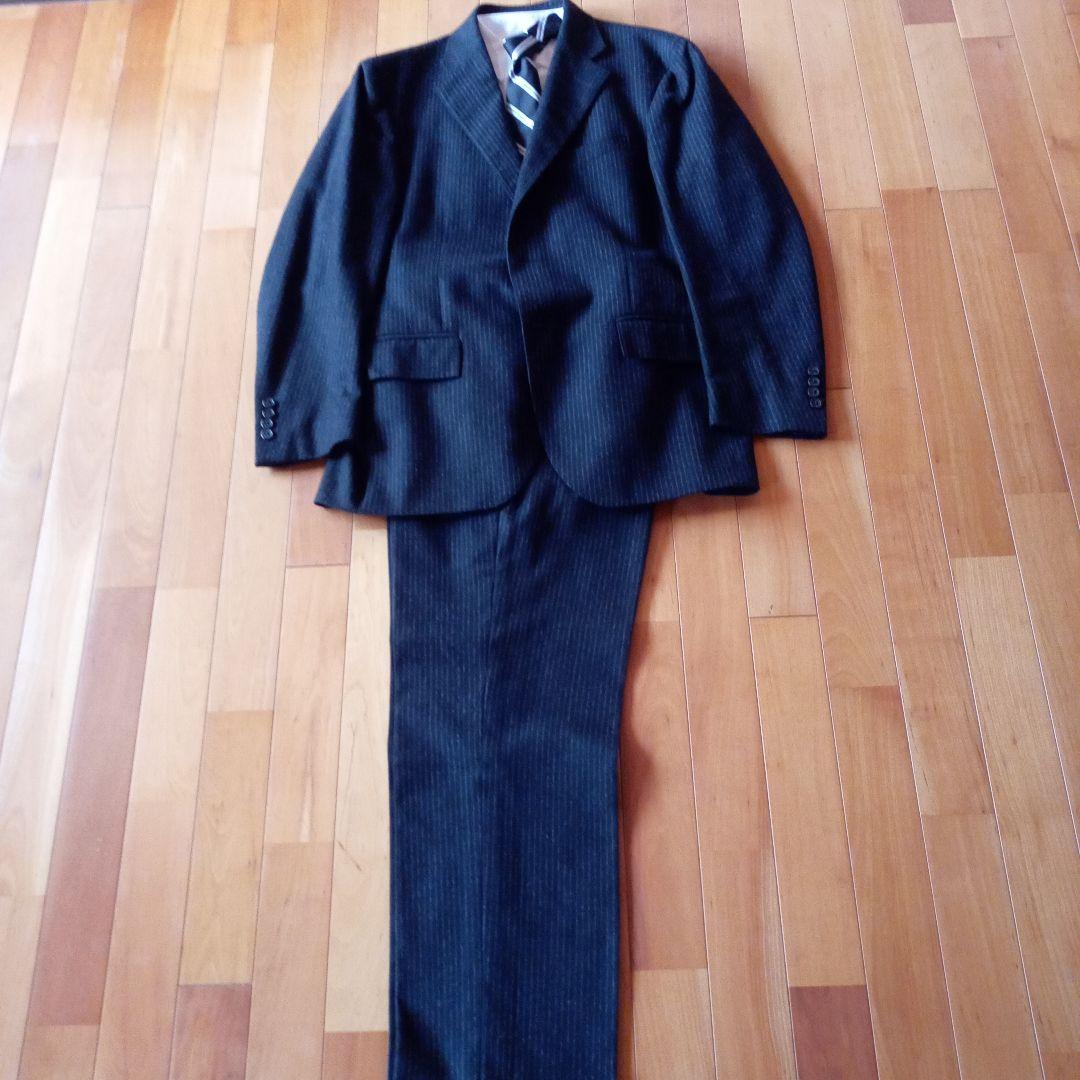 ポロラルフローレン 　チャコールグレーフランネル スーツ【イタリア製】