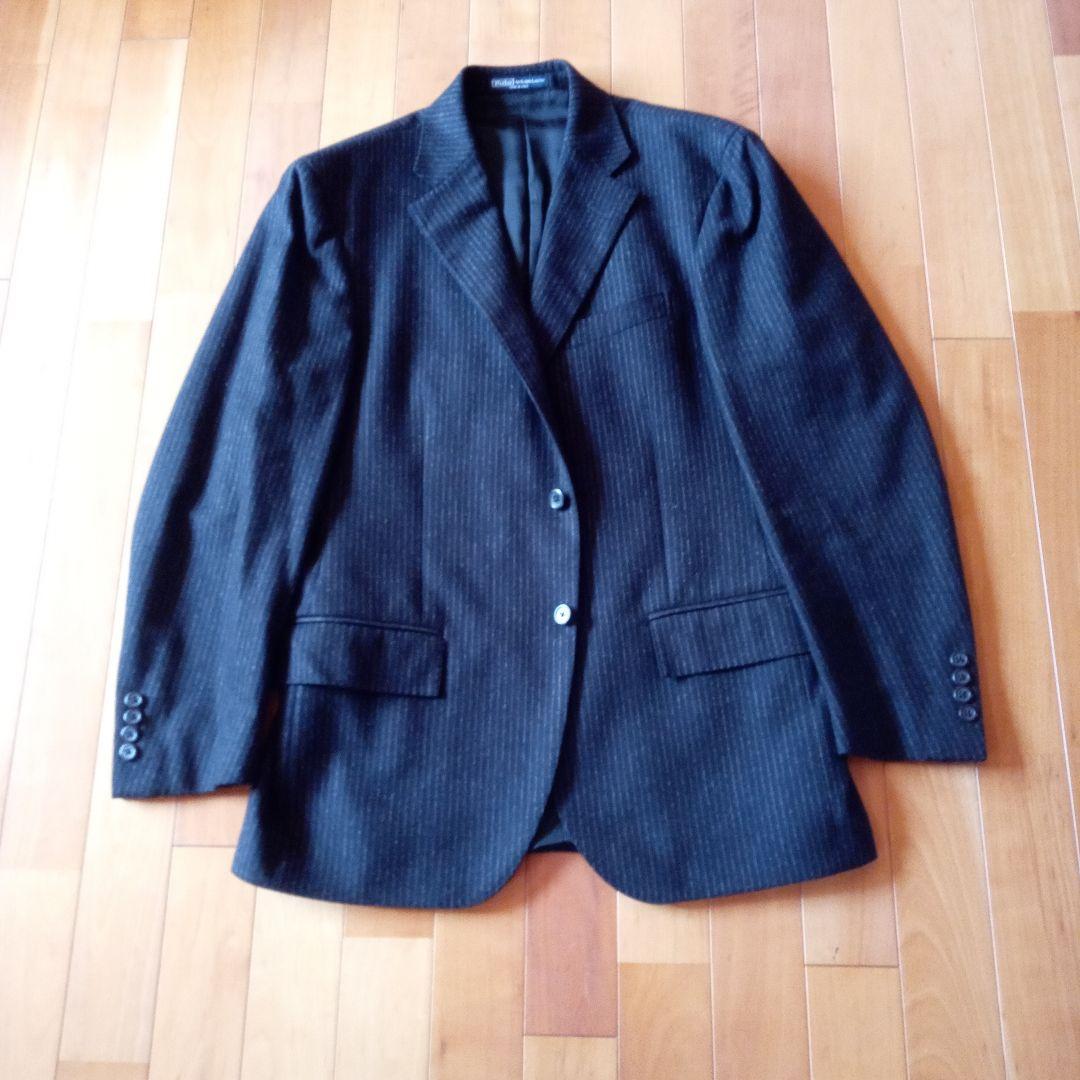 ポロラルフローレン 　チャコールグレーフランネル スーツ【イタリア製】