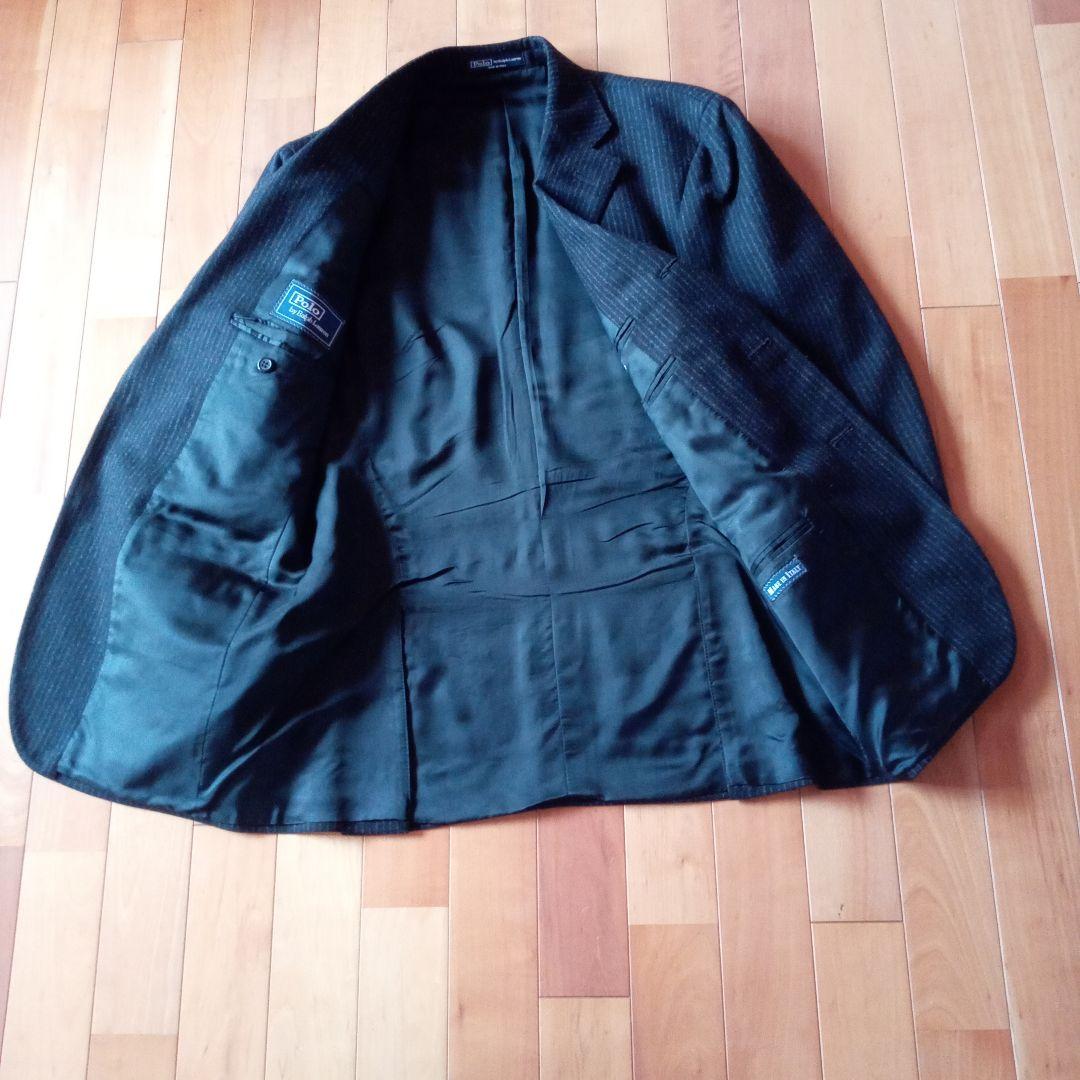 ポロラルフローレン 　チャコールグレーフランネル スーツ【イタリア製】