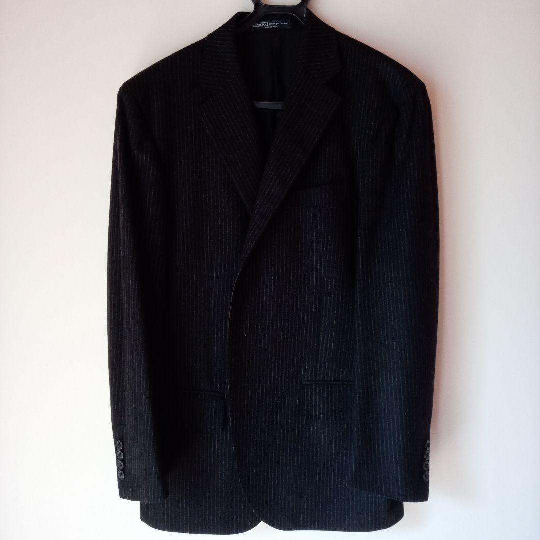 ポロラルフローレン 　チャコールグレーフランネル スーツ【イタリア製】