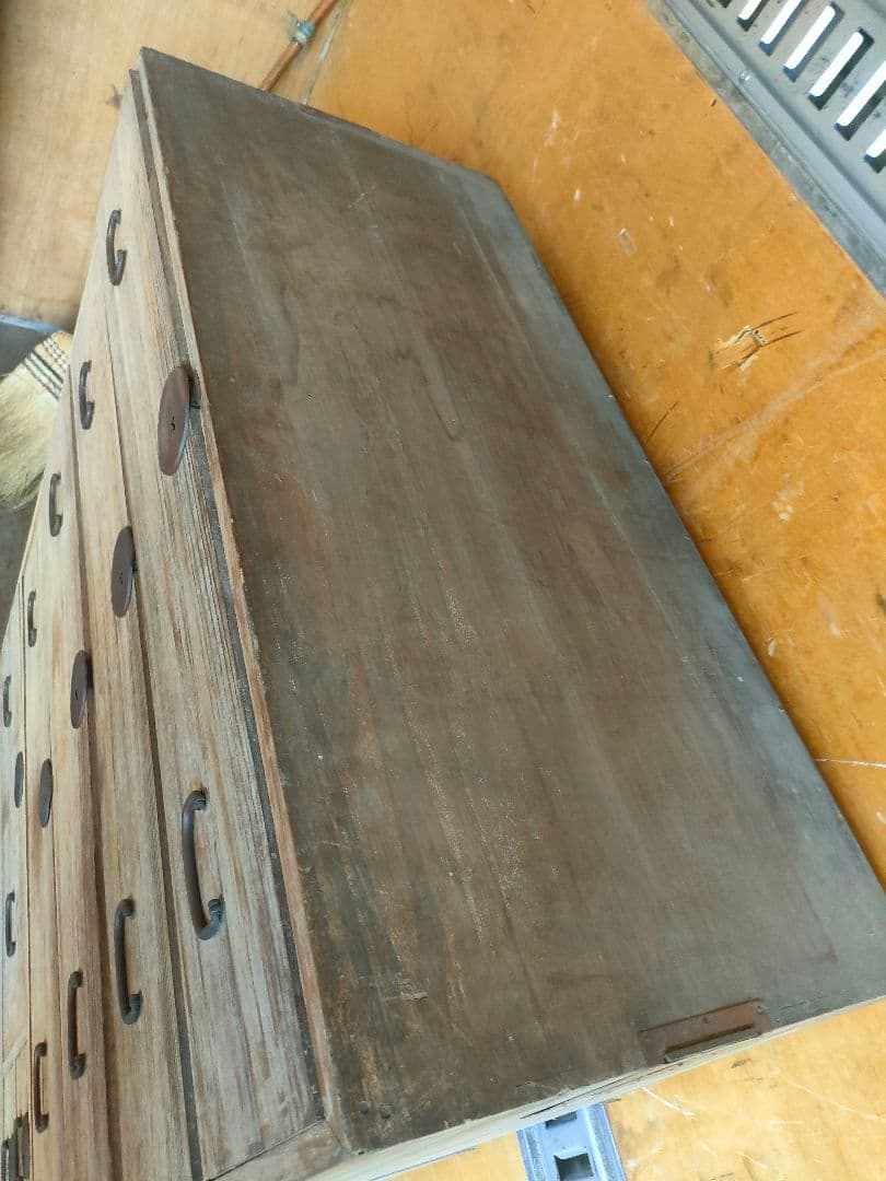 送料無料！総桐 シンプルな時代物桐箪笥 タンス 古民家 古道具 昭和レトロ