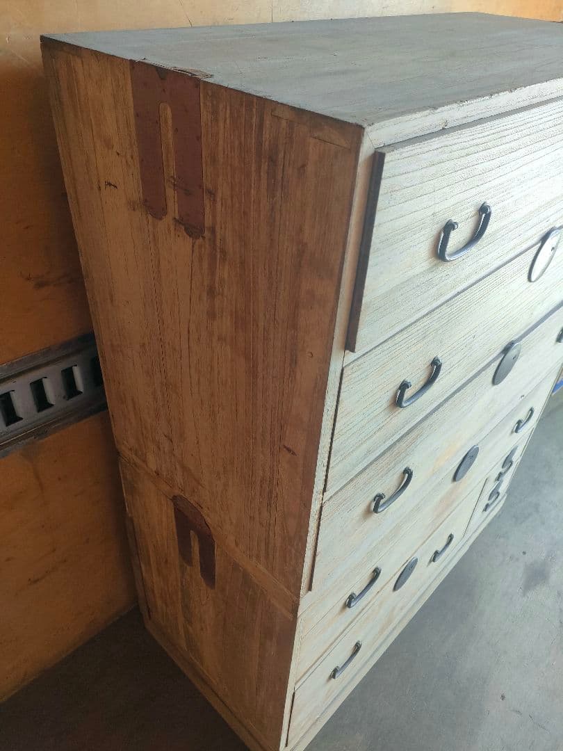 送料無料！総桐 シンプルな時代物桐箪笥 タンス 古民家 古道具 昭和レトロ