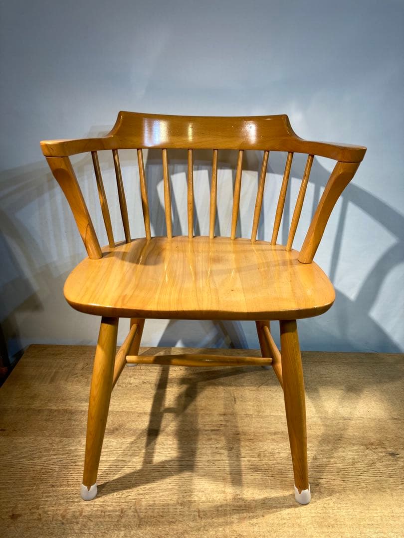 画像83枚 キツツキ ダイニングチェア リペア有 ナチュラル 昭和56年 アーム