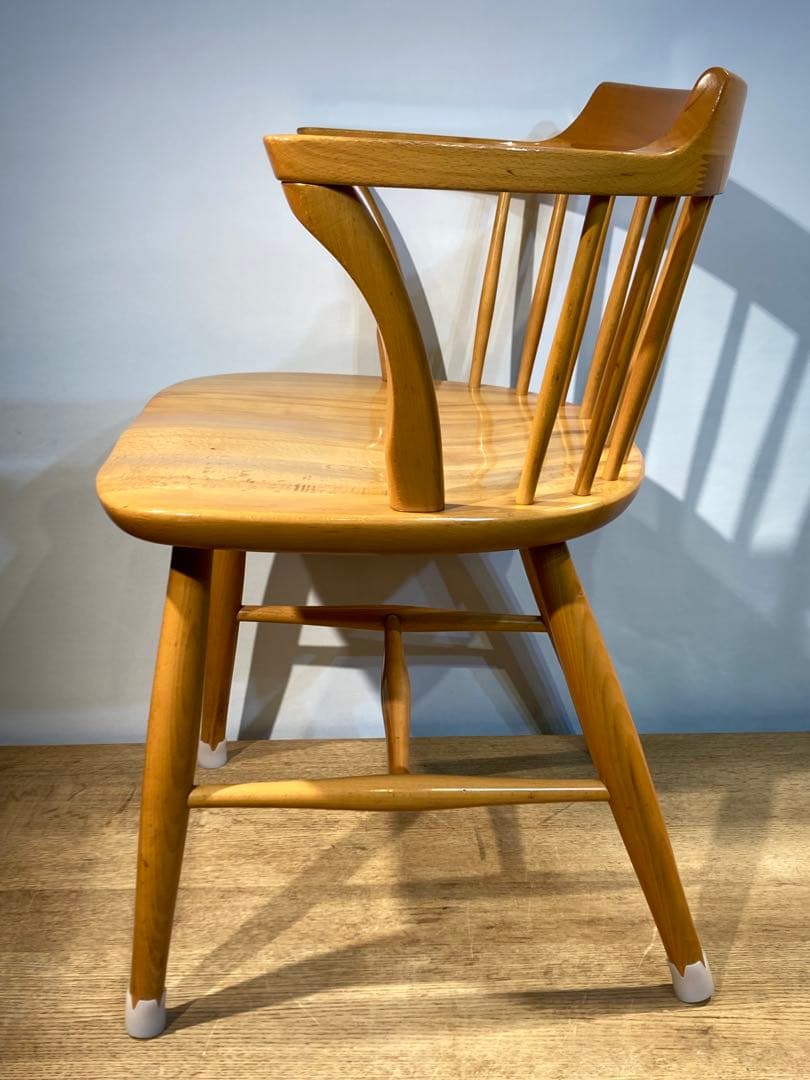 画像83枚 キツツキ ダイニングチェア リペア有 ナチュラル 昭和56年 アーム