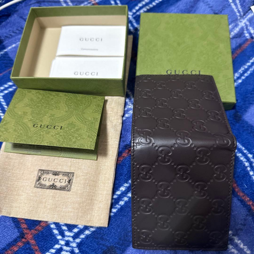 M*N様 GUCCI ダークブラウン 二つ折り財布