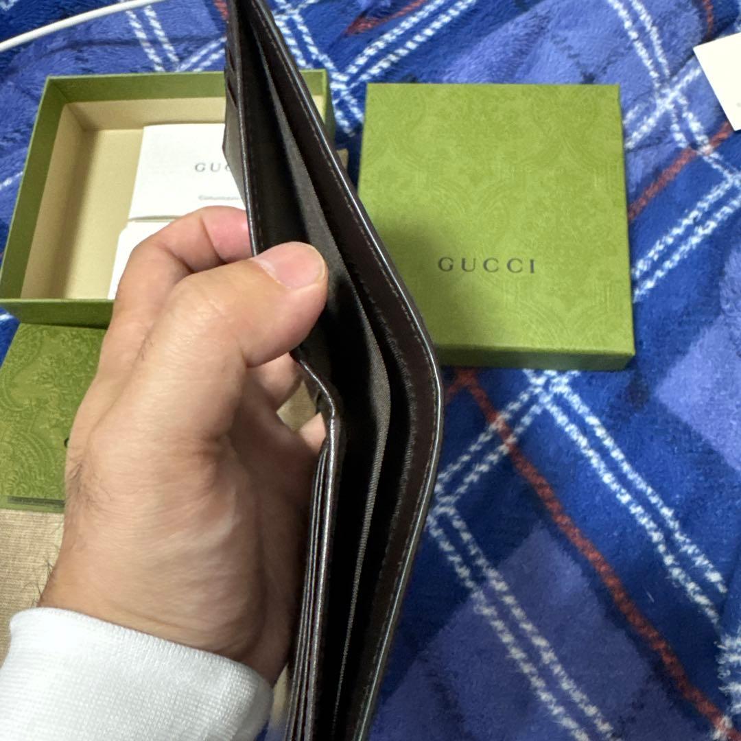 M*N様 GUCCI ダークブラウン 二つ折り財布