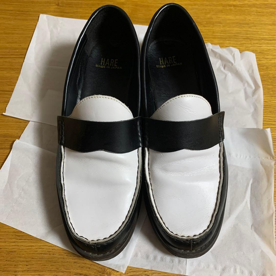 HARE 白黒ローファー　紫情事