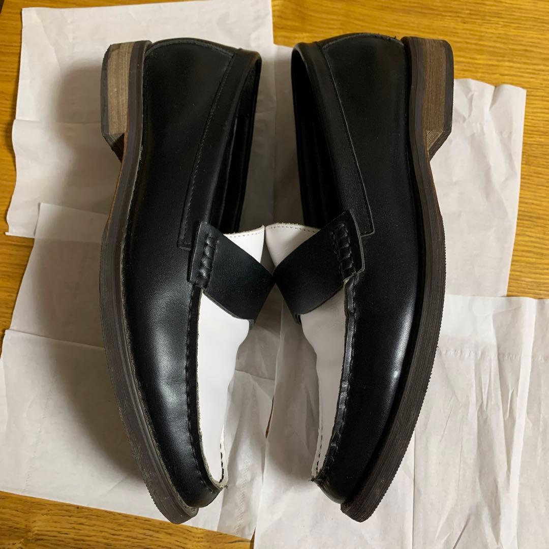 HARE 白黒ローファー　紫情事