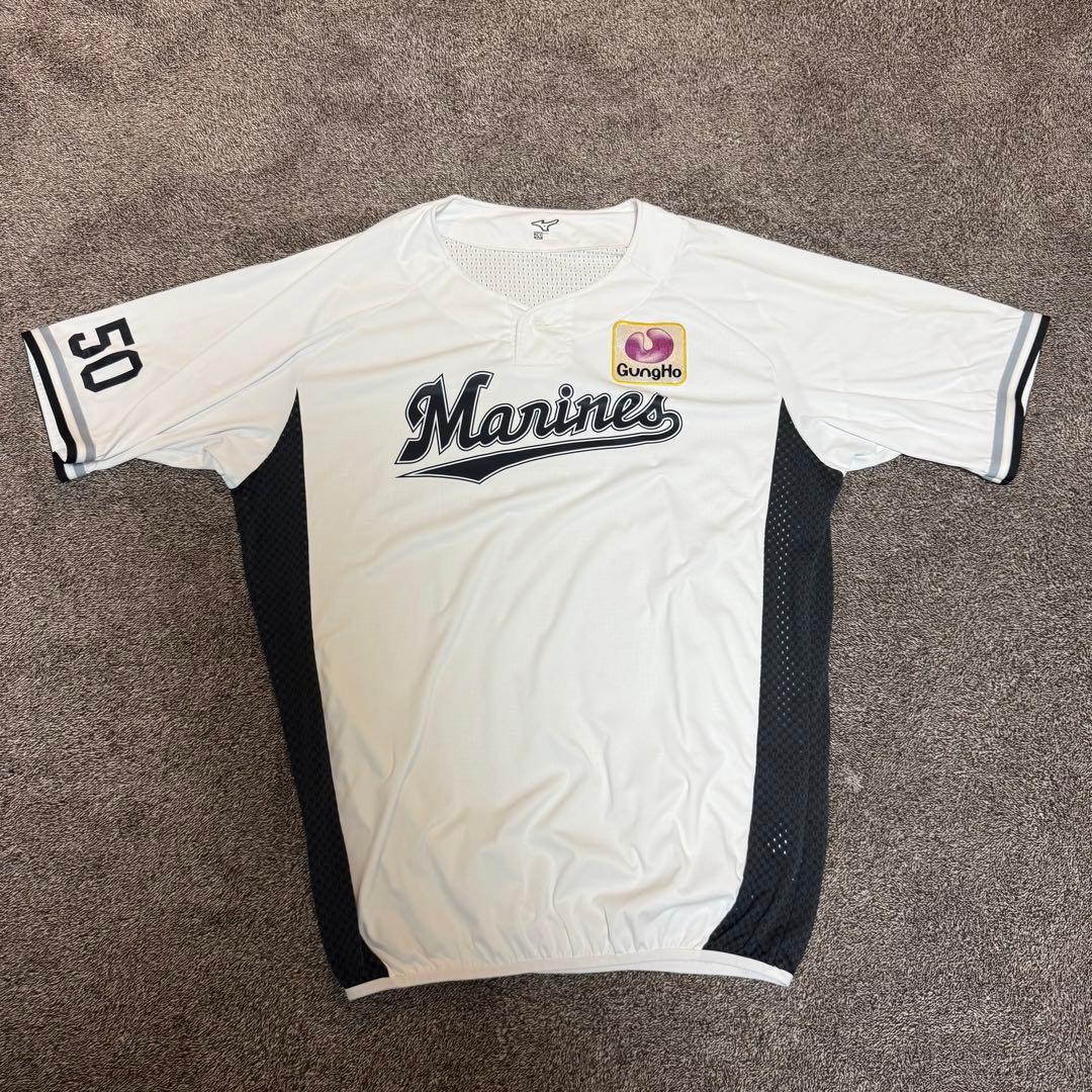 千葉ロッテ　石川慎吾選手　実使用　プラクティスTシャツ