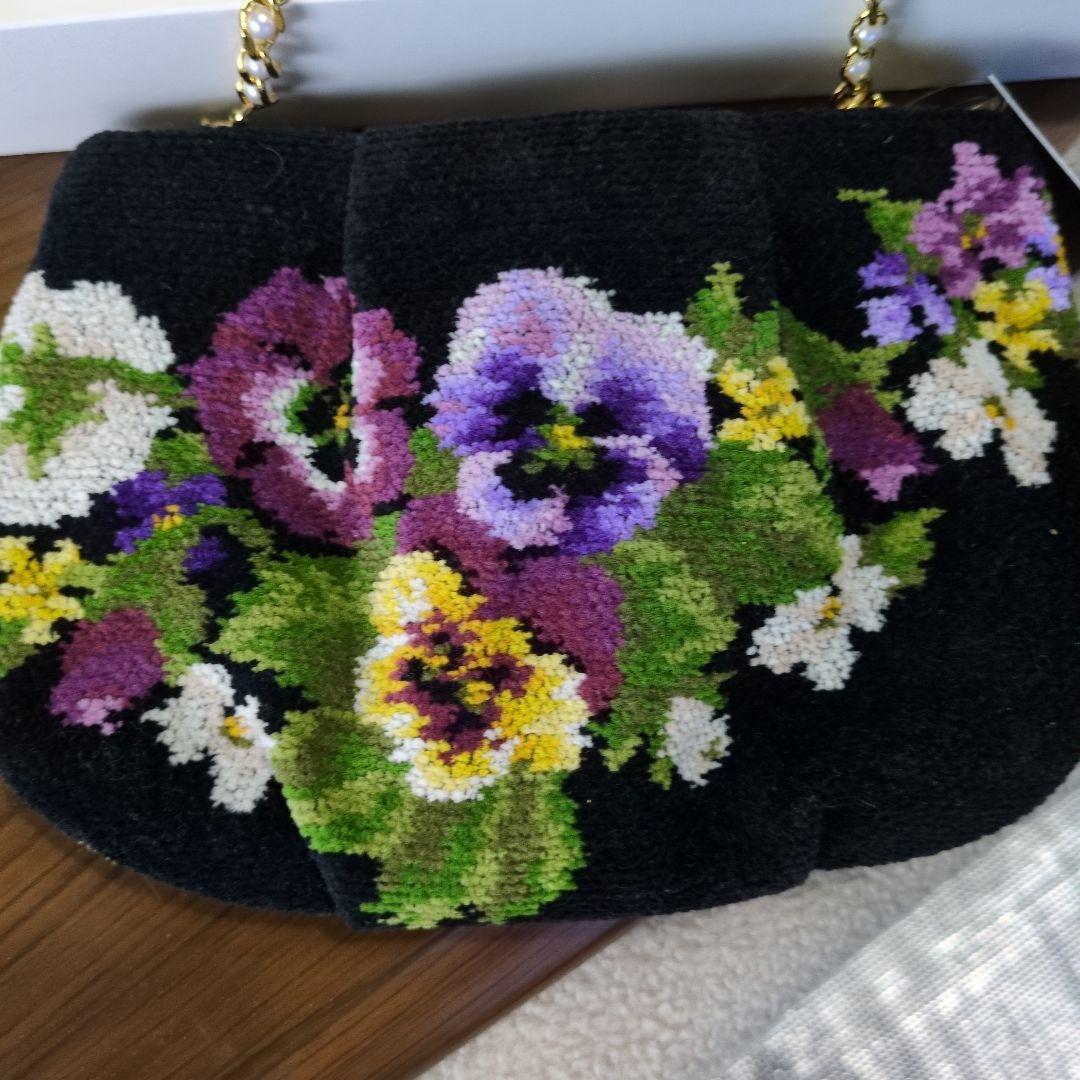 FEILER 花柄刺繍 パーティーバッグ
