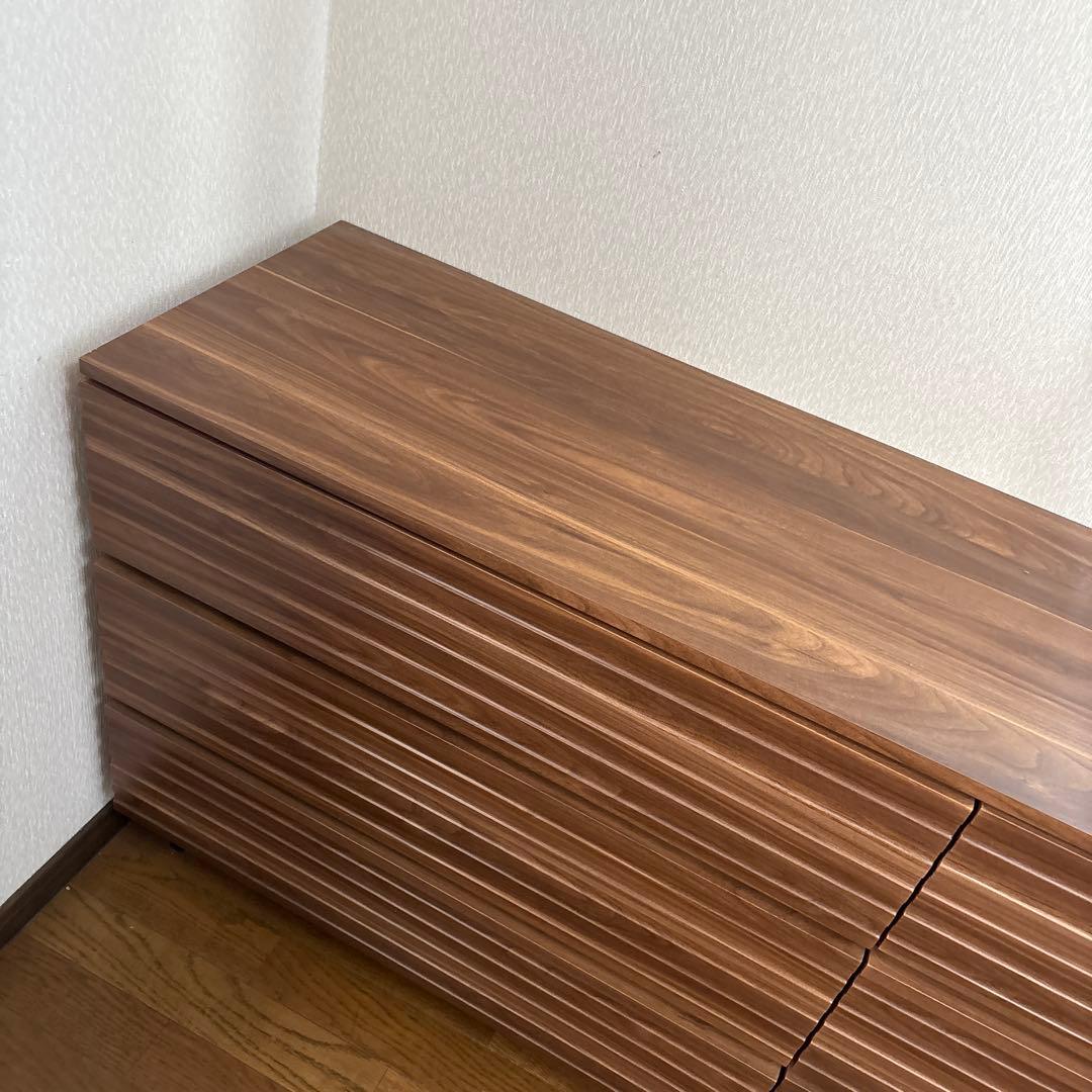 チェストタンス洋服収納クローゼット ローチェスト木目調スチール脚