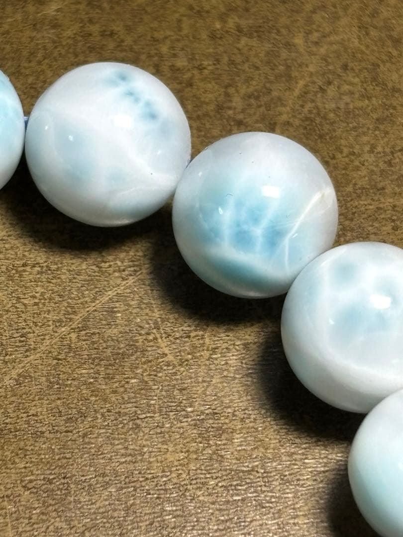 淡いカラー可愛い♡ ラリマーブレスレット12〜12.6㎜（新品未使用）高品質