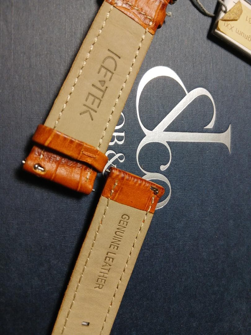 ICETEK オレンジ レザーベルト 本革