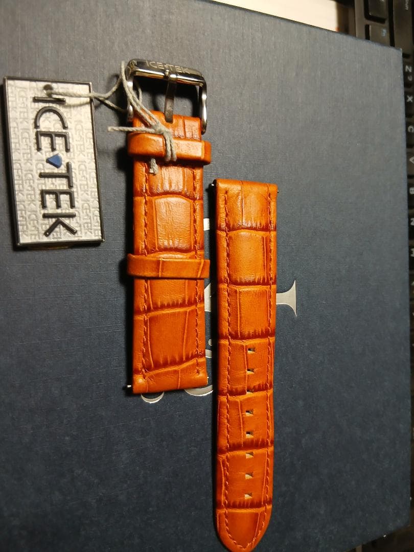 ICETEK オレンジ レザーベルト 本革