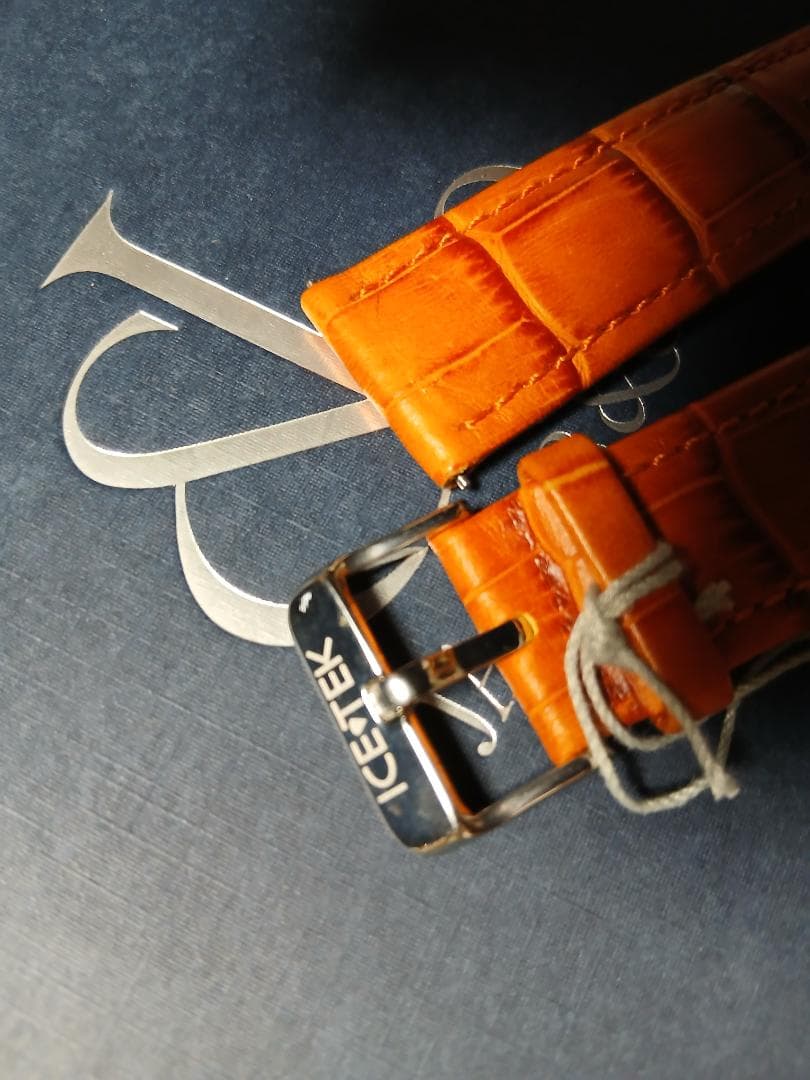 ICETEK オレンジ レザーベルト 本革