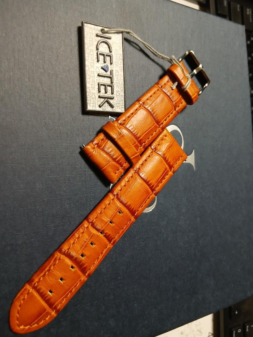 ICETEK オレンジ レザーベルト 本革