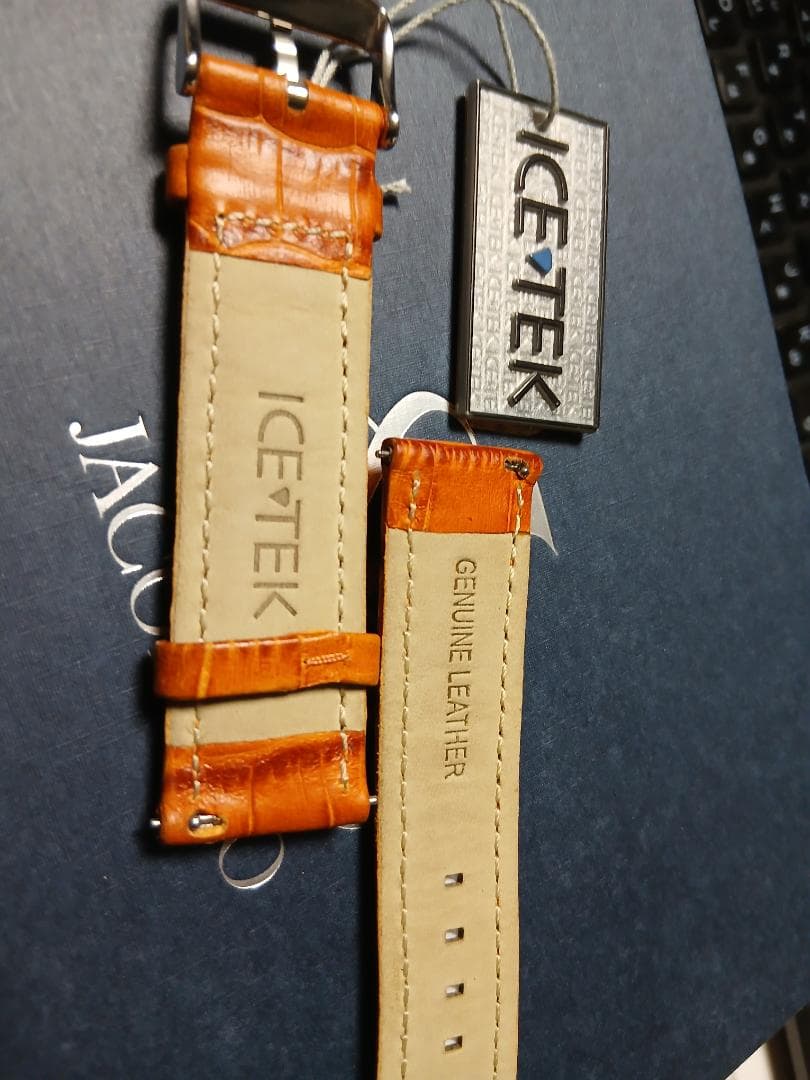 ICETEK オレンジ レザーベルト 本革