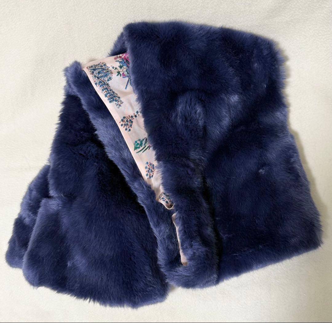 3万円程度マニプリ　エコファー✖️シルク　ストールマフラー新品未使用プライスタグ有