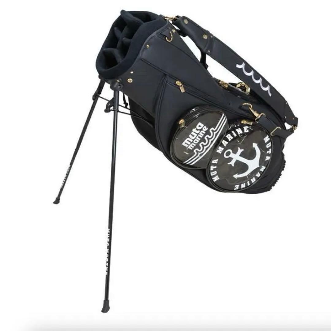 キャディバッグ スタンドCONTINUA パンチングエシカルレザー 黒 ムータ