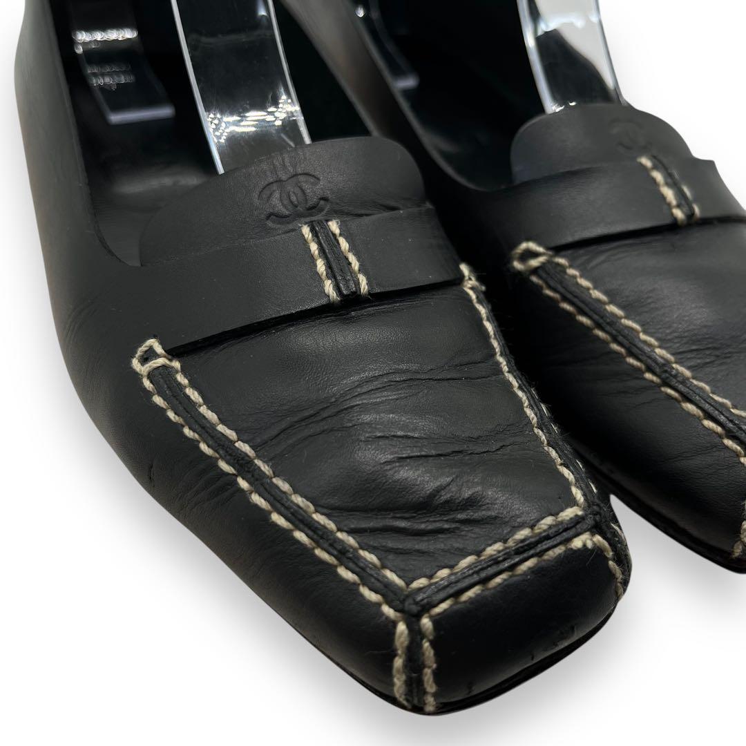 CHANEL シャネル ココマーク ステッチ ドライビングシューズ 24.0cm