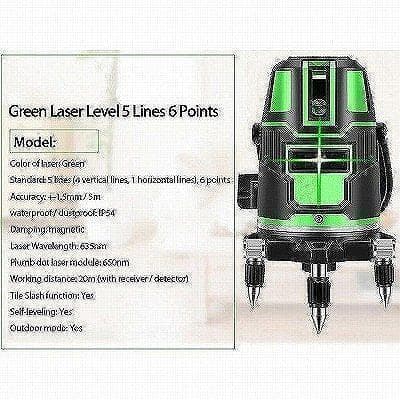 グリーンレーザー墨出器 5ライン 6点 平行器