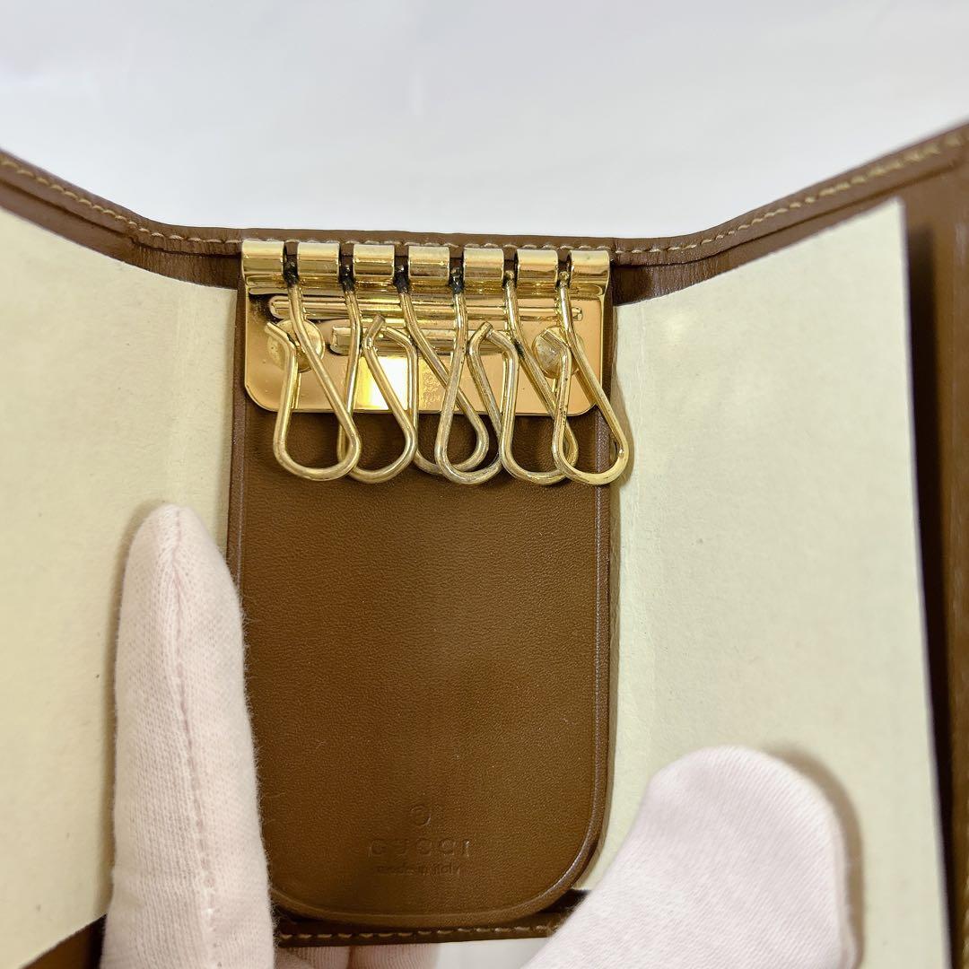 【超美品】GUCCI 6連 キーケース キーフック キーリング キーチャーム